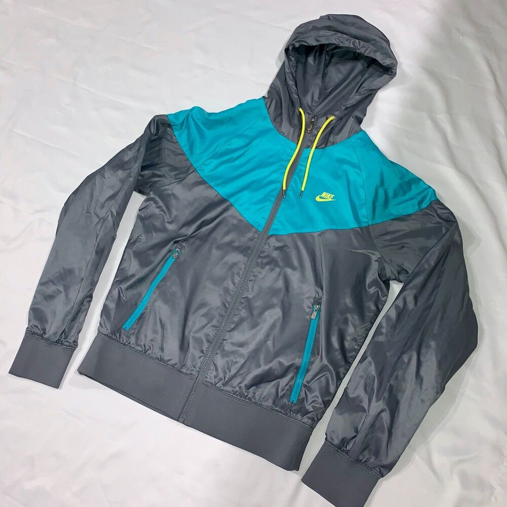 Nike Vintage Rare Windrunner Windbreaker Jacket Green Blue Teal Nylon S - Picture 6 of 10